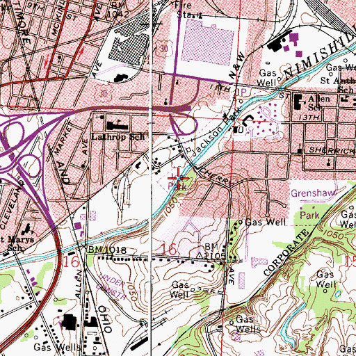 Topographic Map of Ida Park, OH