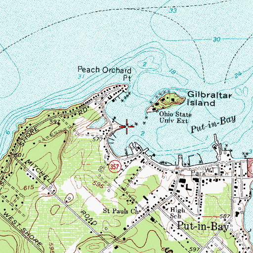 Topographic Map of Smiths Point, OH