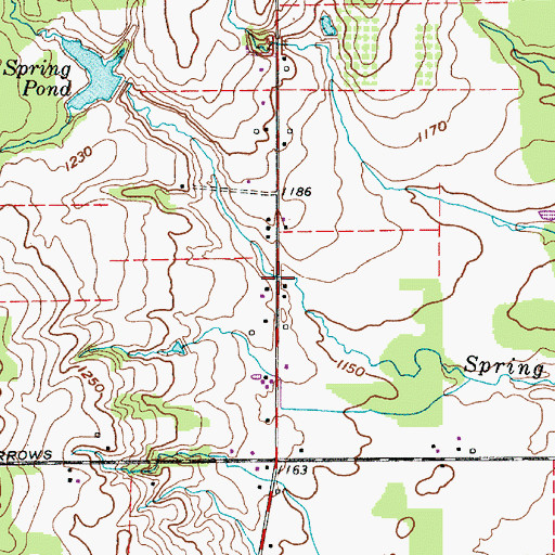 Topographic Map of South Thompson, OH