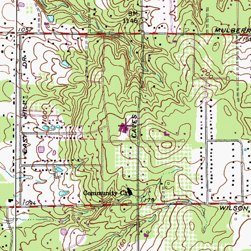 Topographic Map of Robert C Lindsey Elementary School, OH