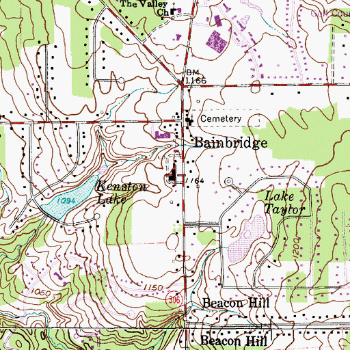 Topographic Map of Kenston Intermediate School, OH