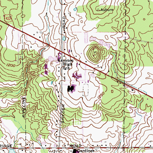 Topographic Map of Kenston Middle School, OH