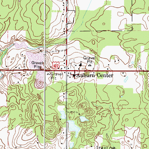 Topographic Map of Auburn Elementary School, OH