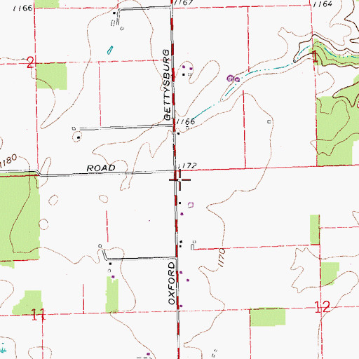 Topographic Map of Stamback School (historical), OH