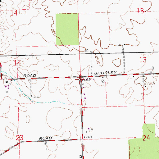 Topographic Map of McFadden School (historical), OH