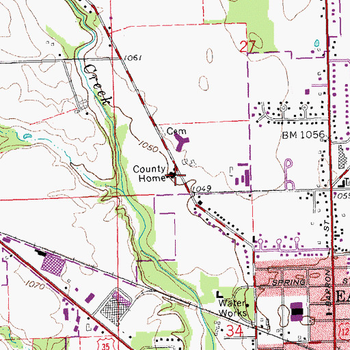 Topographic Map of Preble County Home (historical), OH