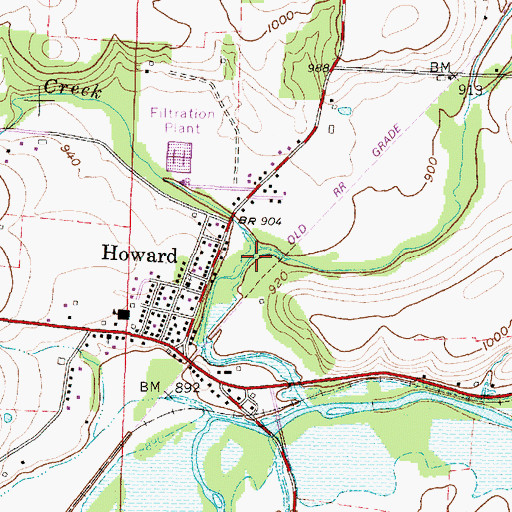 Topographic Map of Little Jelloway Creek, OH