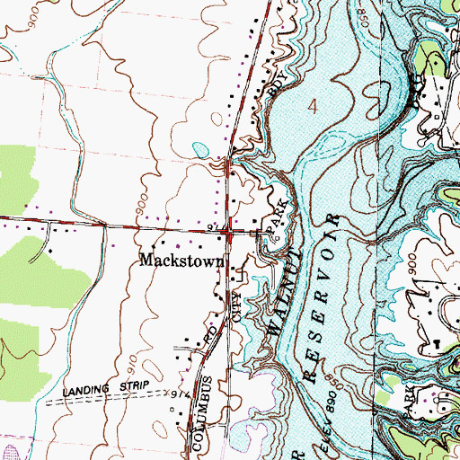 Topographic Map of Maxtown (historical), OH