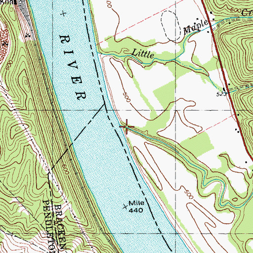 Topographic Map of Maple Creek, OH