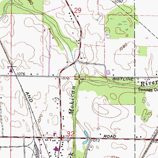 Topographic Map of Marsh Run, OH