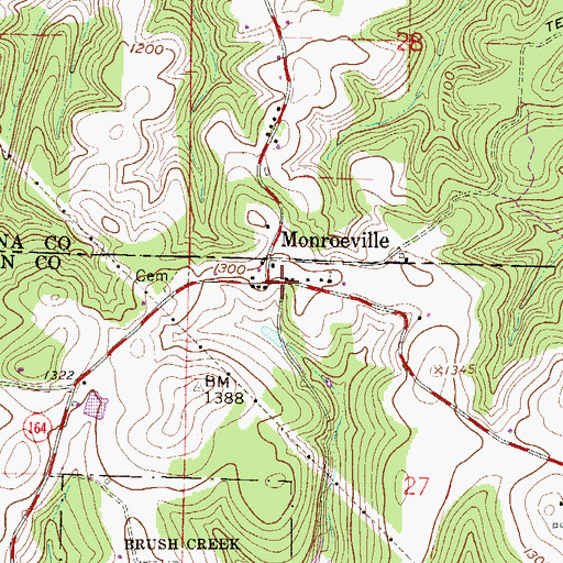 Topographic Map of Monroeville, OH