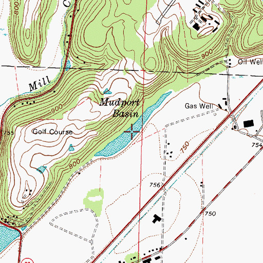 Topographic Map of Mudport Basin, OH