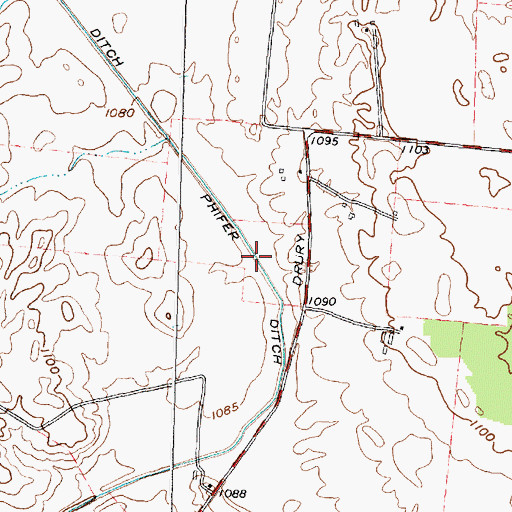 Topographic Map of Phifer Ditch, OH
