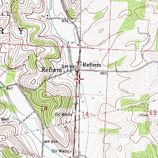 Topographic Map of Reform, OH