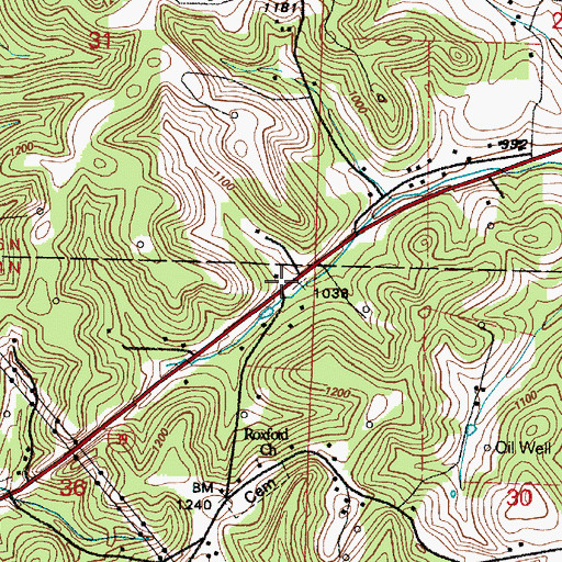 Topographic Map of Rockford, OH
