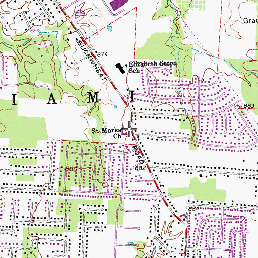 Topographic Map of Saint Marks Lutheran Church, OH