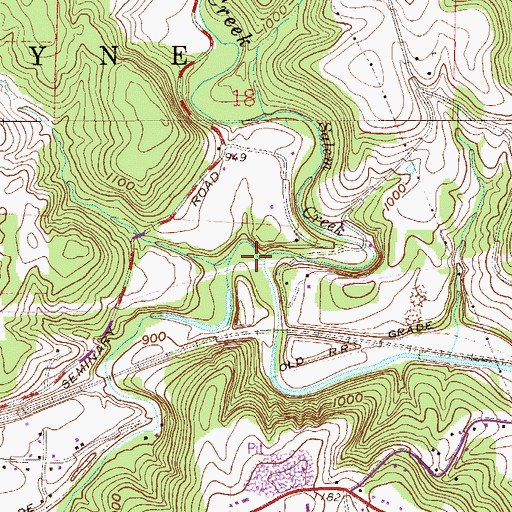 Topographic Map of Salem Creek, OH