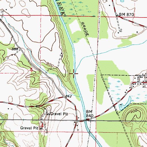 Topographic Map of Salt Creek, OH