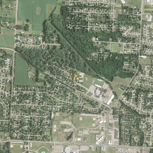 Aerial/Satellite Image of Sauder Junior High School, OH