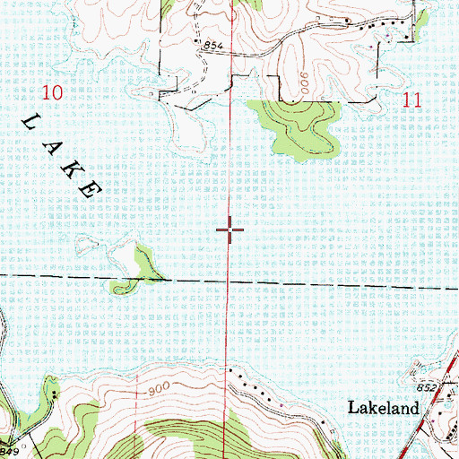Topographic Map of Senecaville Lake, OH
