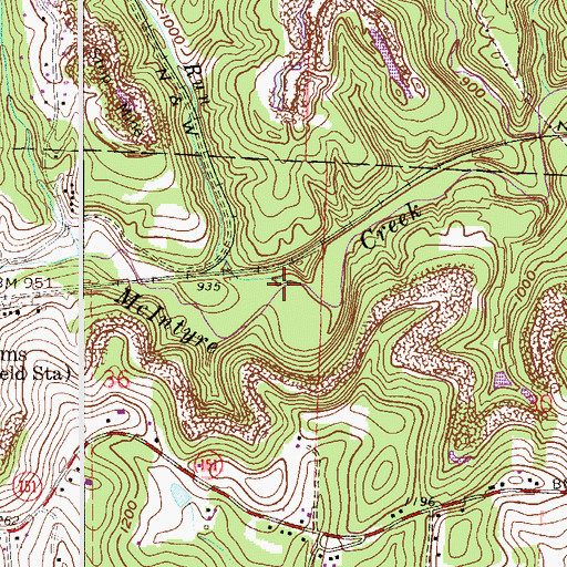 Topographic Map of Slab Run, OH