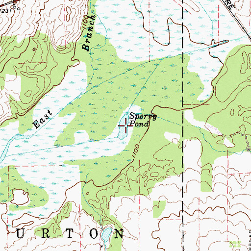 Topographic Map of Sperry Pond, OH