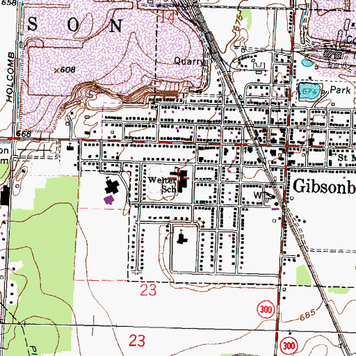 Topographic Map of Welter School (historical), OH