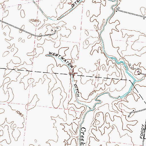 Topographic Map of Westwater Ditch, OH