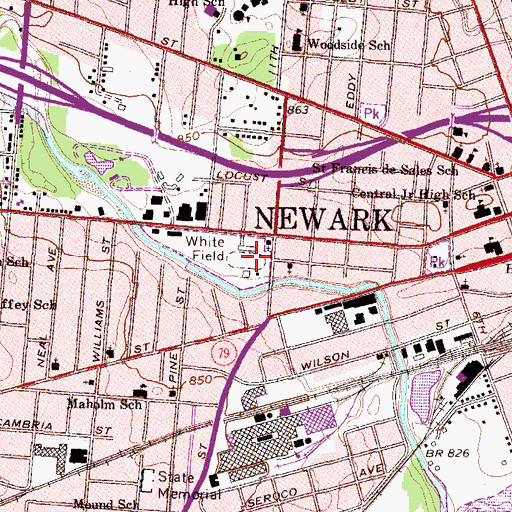 Topographic Map of White Field, OH