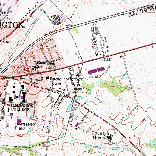 Topographic Map of David R Williams Memorial Park, OH