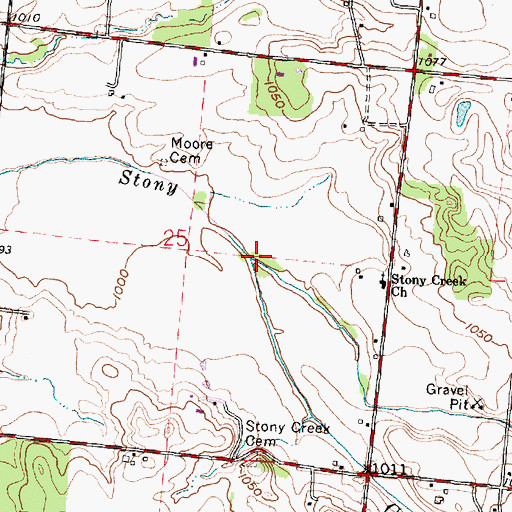 Topographic Map of McKees Creek, OH