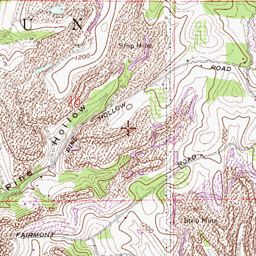 Topographic Map of Heston, OH