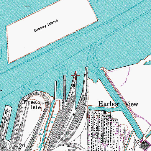 Topographic Map of Nagg Island, OH