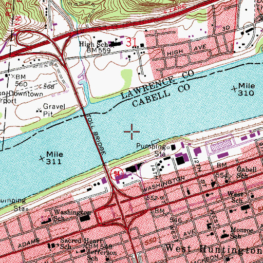 Topographic Map of Savage Landing, OH