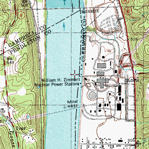 Topographic Map of Smith Landing, OH