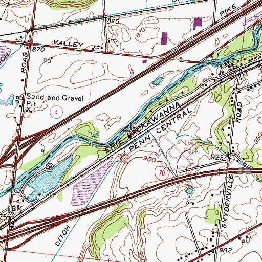 Topographic Map of Mad River, OH