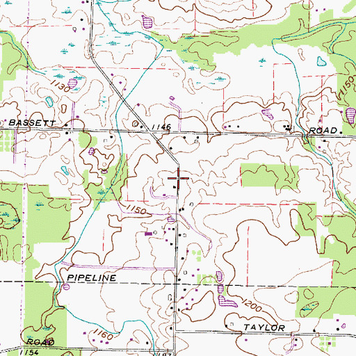 Topographic Map of Evergreen School (historical), OH