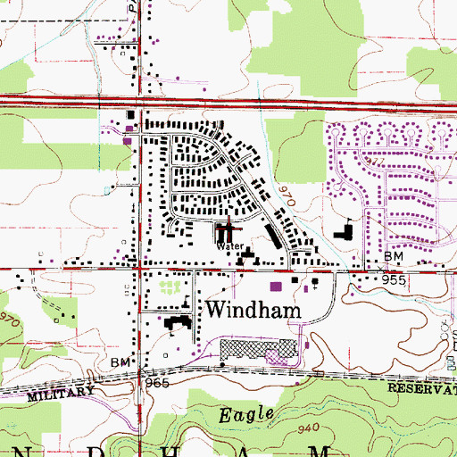 Topographic Map of Katherine Thomas Elementary School, OH