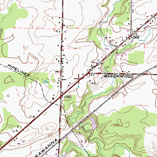 Topographic Map of Beechwood School (historical), OH