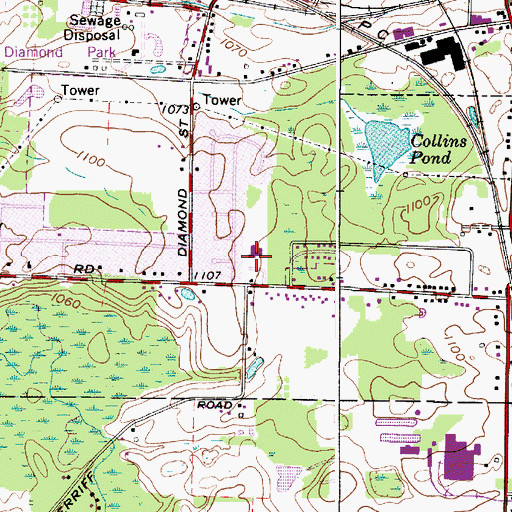 Topographic Map of Willyard Elementary School, OH