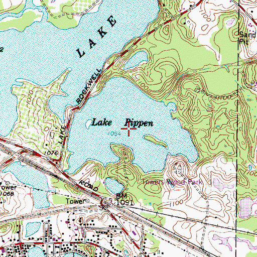 Topographic Map of Lake Pippen, OH