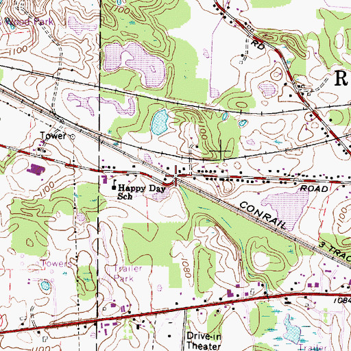 Topographic Map of Ravenna Station (historical), OH