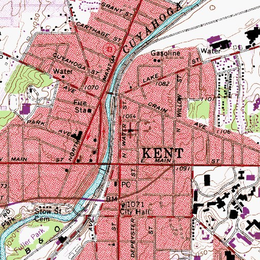 Topographic Map of Saint Patricks School, OH