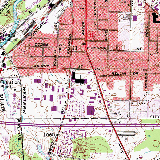 Topographic Map of University Plaza Shopping Center, OH