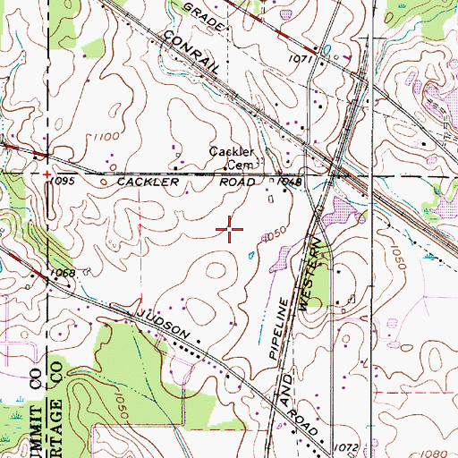 Topographic Map of Shawnee Golf Course, OH