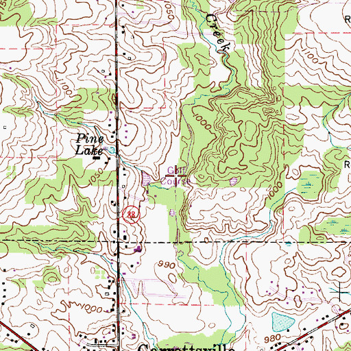 Topographic Map of Sugarbush Golf Course, OH