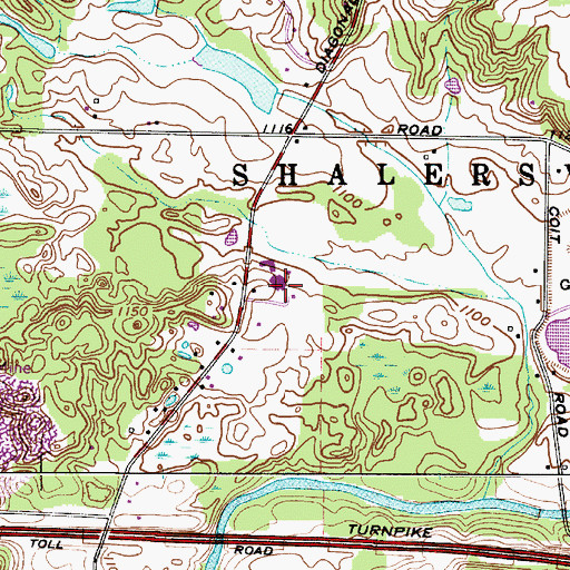 Topographic Map of Crestwood-Laraham School, OH