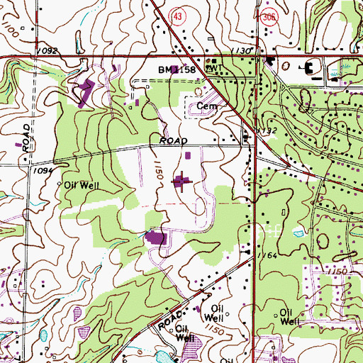 Topographic Map of Miller Elementary School, OH