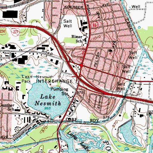 Topographic Map of Interchange 2, OH