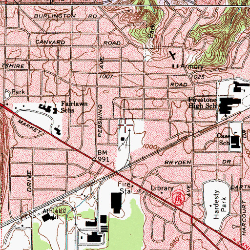 Topographic Map of Northwest Park, OH